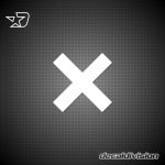 X marks the spot sticker